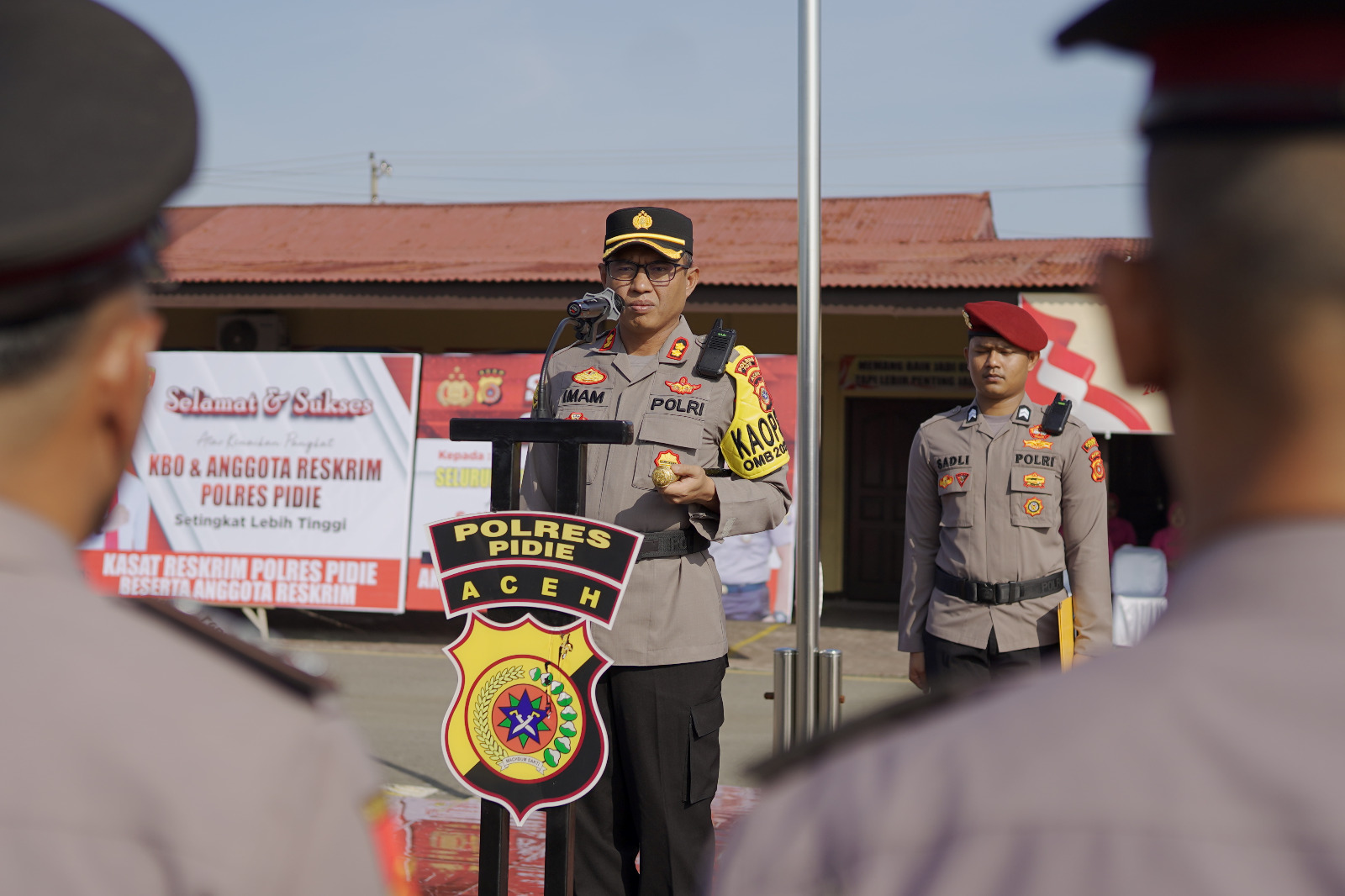 48 Personel Polri di Polres Pidie Naik Pangkat