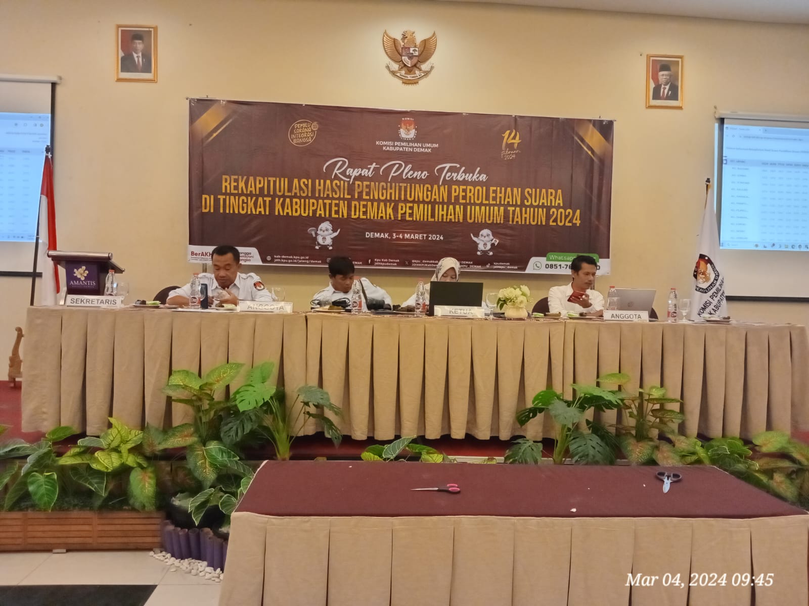 KPU Demak Selesaikan Rekapitulasi dan Sahkan Hasil Pileg