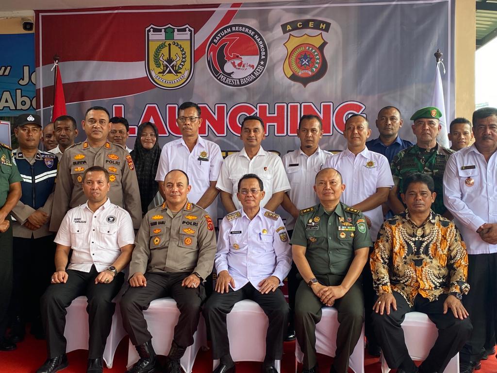 Dirresnarkoba Polda Aceh Hadiri Peluncuran Kampung Bebas Narkoba Di Lhong Raya