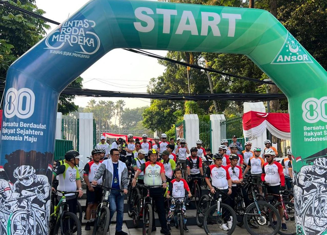 Rayakan HUT RI, GP Ansor Gelar Tour Sepeda, Napak Tilas 80 Km ke Rengasdengklok