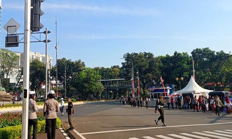 Peringatan Hari Ulang Tahun ke-80 RI, Polisi Tutup Arus Lalu Lintas di Kawasan Patung Kuda