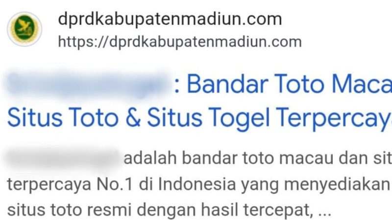 Situs Pemkab Madiun Diduga Diretas, Dua Situs Tampilkan Judi Online