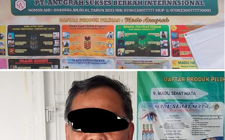 Diduga Owner Anugerah Store Jual Madu Herbal Tanpa BPOM Di Kota Metro