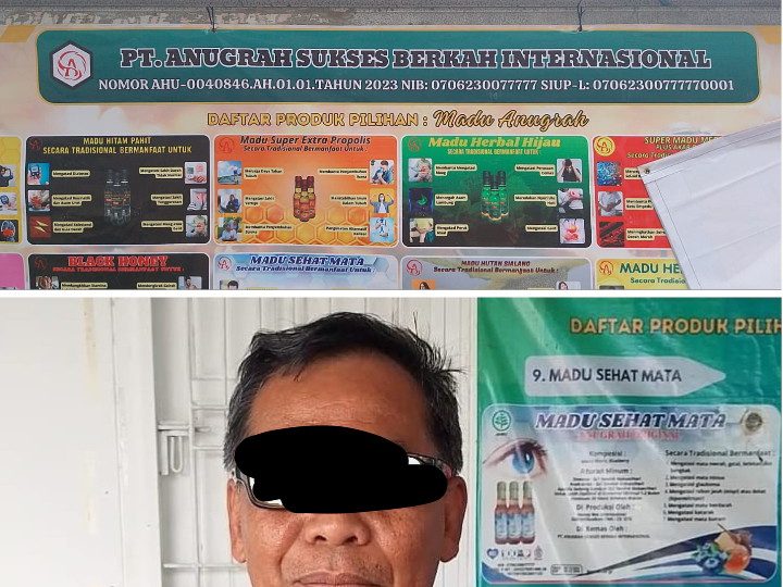 Diduga Owner Anugerah Store Jual Madu Herbal Tanpa BPOM Di Kota Metro