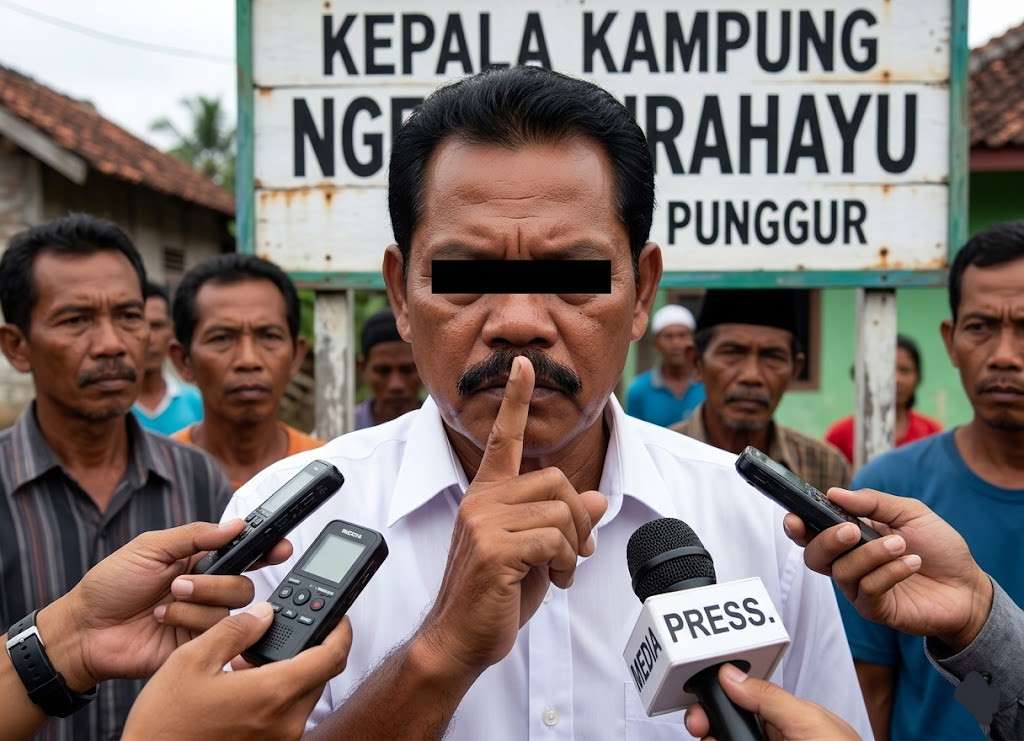 Kepala Kampung Ngestirahayu Blokir Nomor Wartawan Saat Dimintai Konfirmasi Proyek Jembatan Rp417 Juta