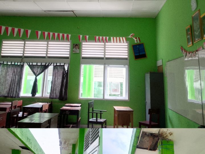 Plafon Bangunan SMAN 11 Palembang Diduga Kurang Terawat, Publik Pertanyakan Perawatan Fasilitas Sekolah
